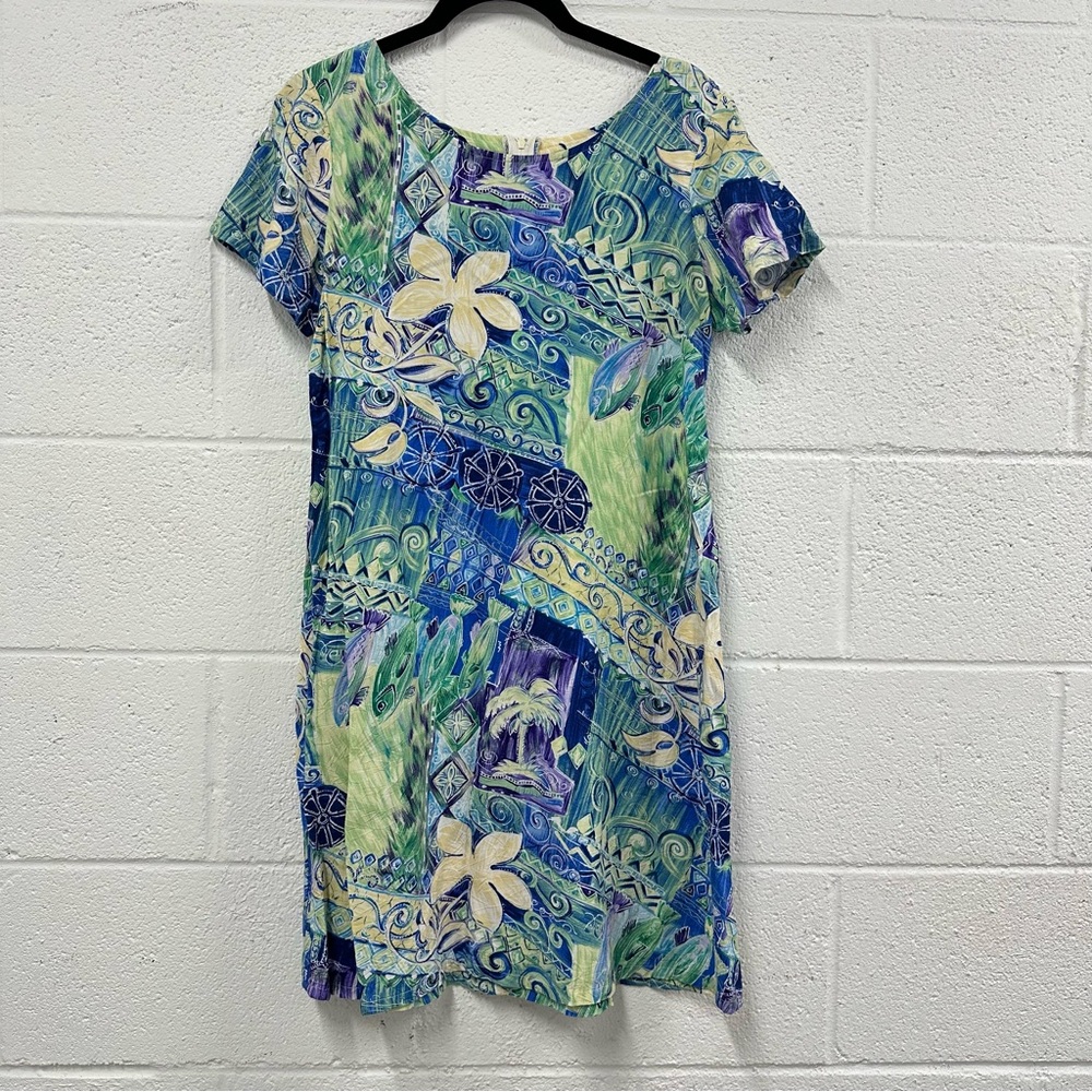 Floral Patterned Short Sleeve Dress